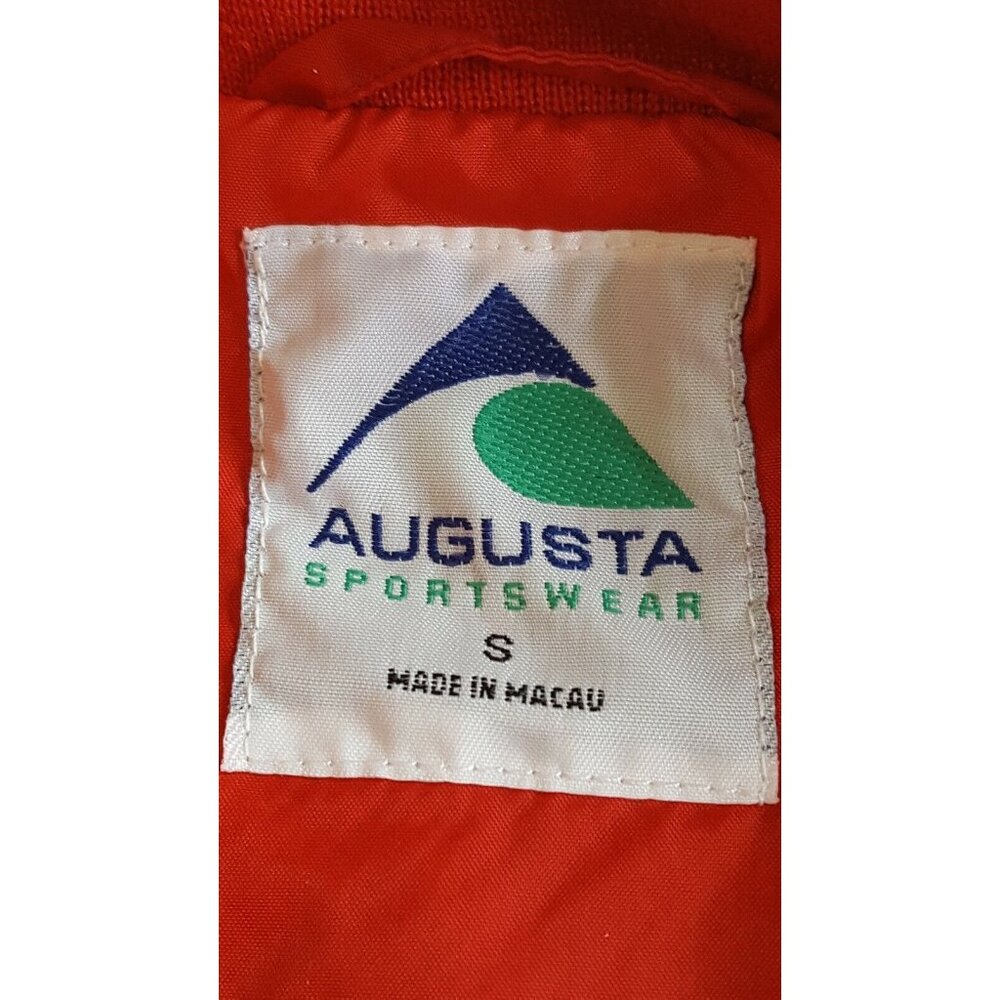 Augusta Sportswear Pullover Windbreaker Mens S Red White Long Sleeve Jacket - Picture 6 of 7